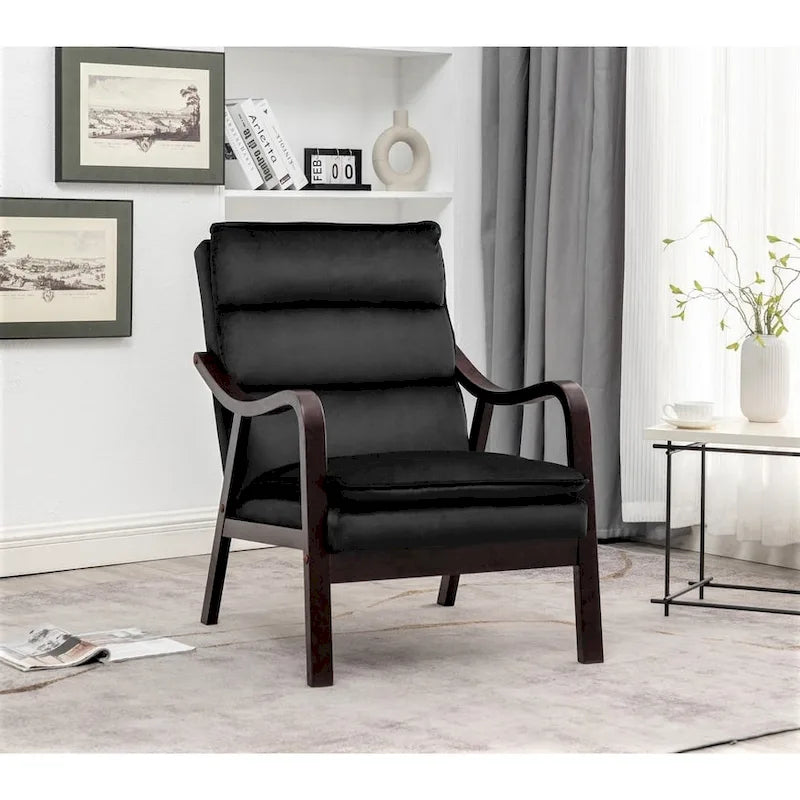 Fauteuil en velours Clovis 24.8, style moderne du milieu du siècle