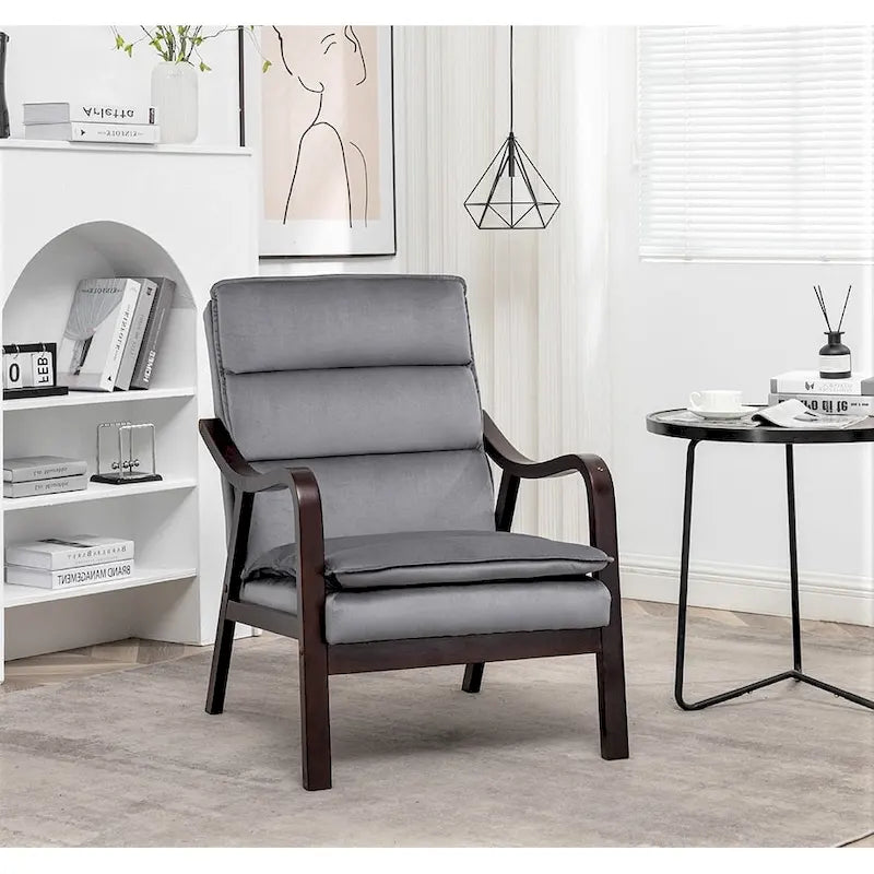 Fauteuil en velours Clovis 24.8, style moderne du milieu du siècle