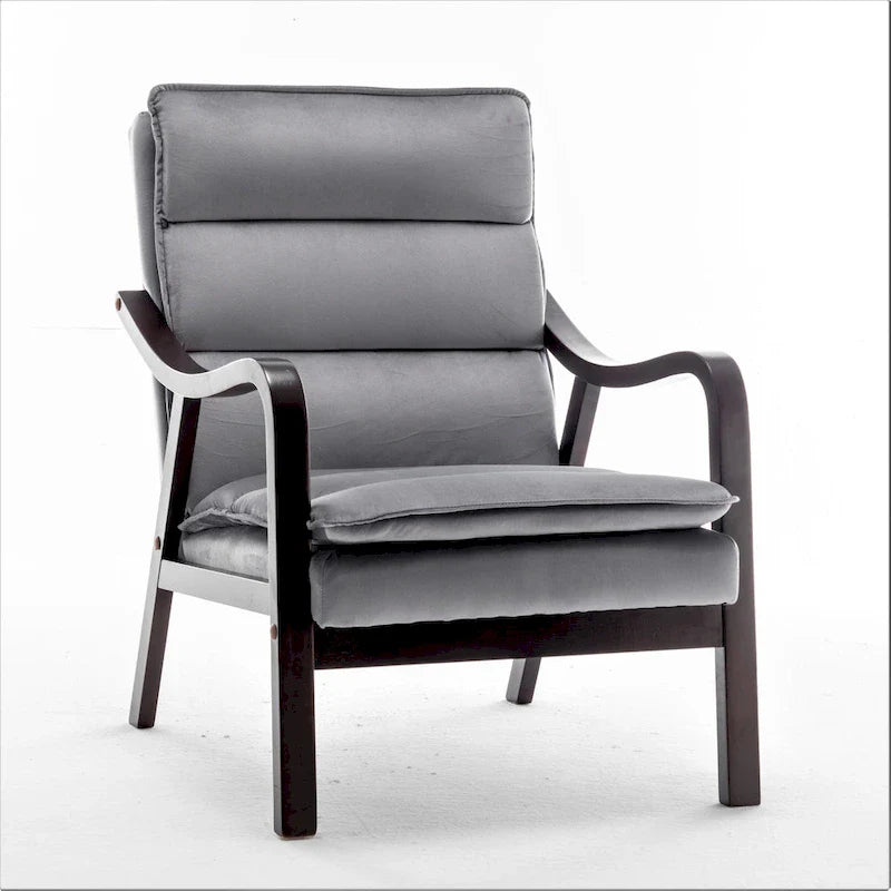 Fauteuil en velours Clovis 24.8, style moderne du milieu du siècle