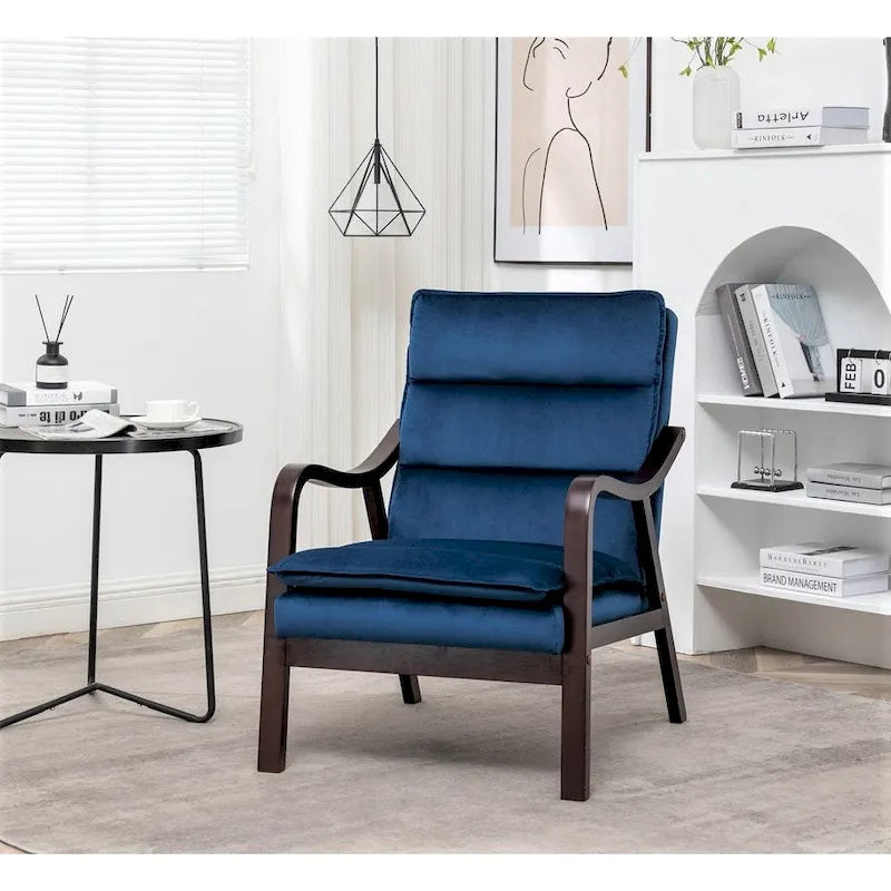 Fauteuil en velours Clovis 24.8, style moderne du milieu du siècle