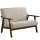 Causeuse en Lin Milieu de Siècle Moderne CraftPorch en Bois de Wengé