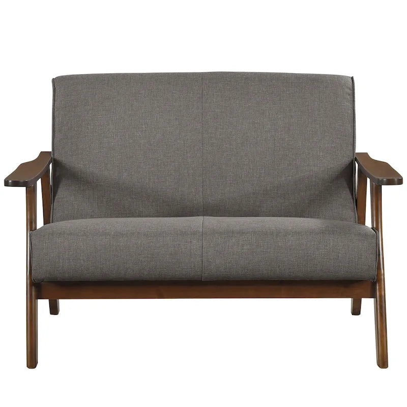 Causeuse en Lin Milieu de Siècle Moderne CraftPorch en Bois de Wengé