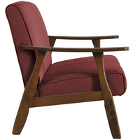 Causeuse en Lin Milieu de Siècle Moderne CraftPorch en Bois de Wengé