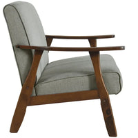 Causeuse en Lin Milieu de Siècle Moderne CraftPorch en Bois de Wengé