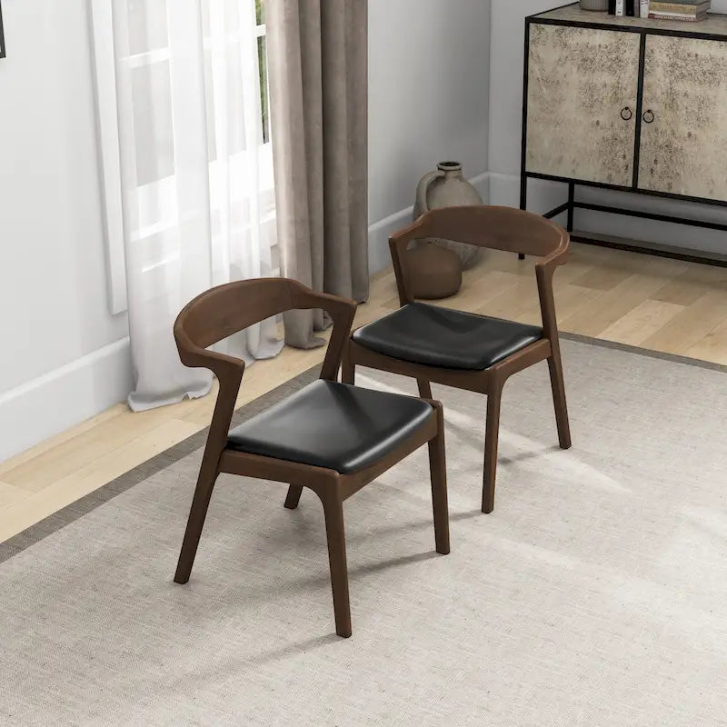 Chaise de salle à manger moderne mid-century Rosanna (lot de 2)