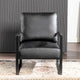 Chaise à accoudoirs en métal rembourrée en polyuréthane/microfibre Hosam 25.4 de US Pride Furniture