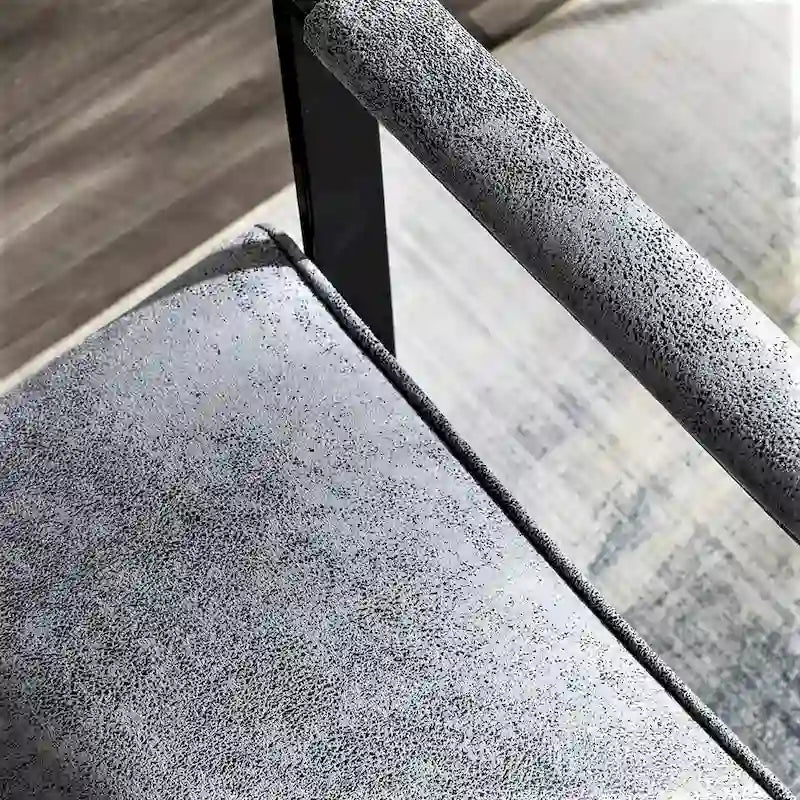 Chaise à accoudoirs en métal rembourrée en polyuréthane/microfibre Hosam 25.4 de US Pride Furniture