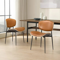 Art Leon Chaises de salle à manger modernes en bois cintré (lot de 2)