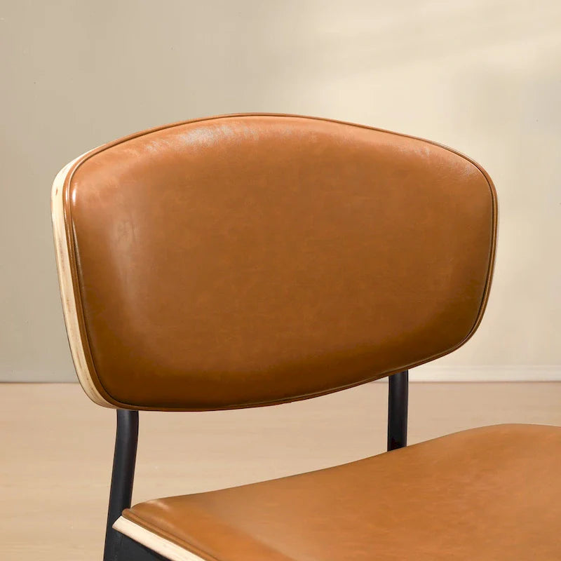 Art Leon Chaises de salle à manger modernes en bois cintré (lot de 2)