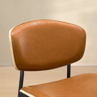 Art Leon Chaises de salle à manger modernes en bois cintré (lot de 2)