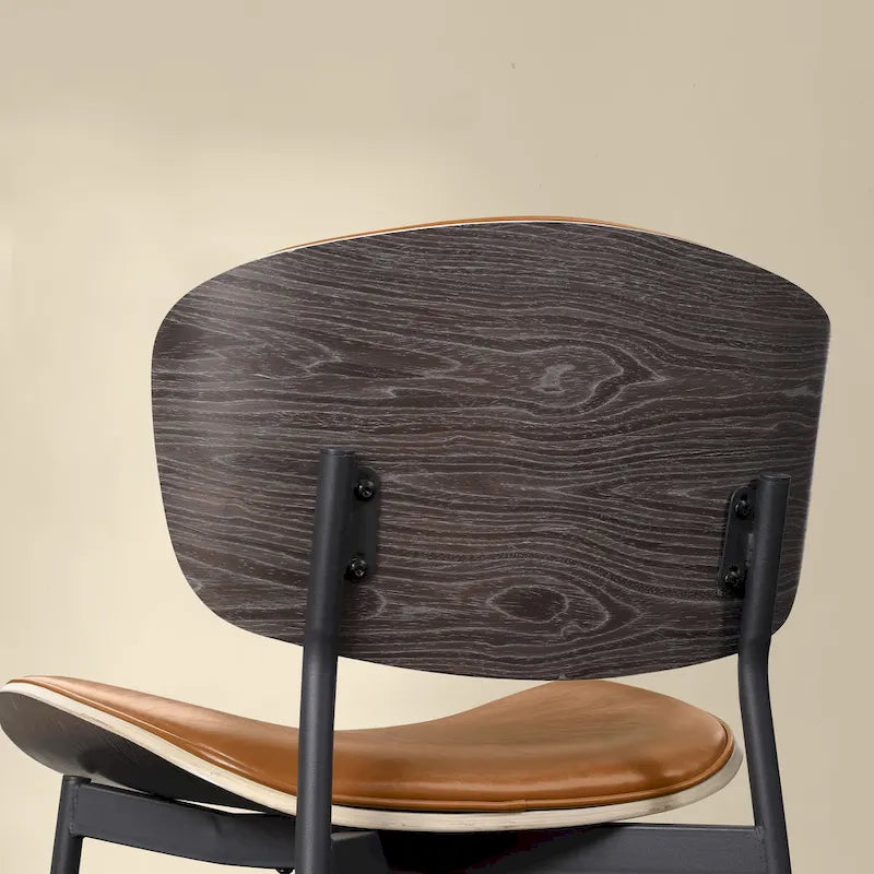 Art Leon Chaises de salle à manger modernes en bois cintré (lot de 2)