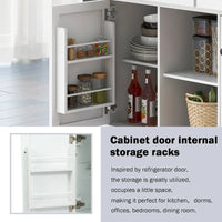 Îlot de cuisine sur 5 roulettes avec meuble de rangement et 3 tiroirs