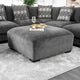 Kintra Pouf de cocktail rembourré en chenille contemporain par Furniture of America