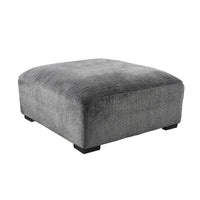 Kintra Pouf de cocktail rembourré en chenille contemporain par Furniture of America