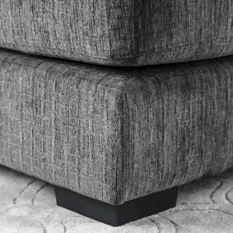 Kintra Pouf de cocktail rembourré en chenille contemporain par Furniture of America