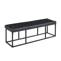 Banc d'appoint en similicuir Ellie Porthos Home avec base en métal