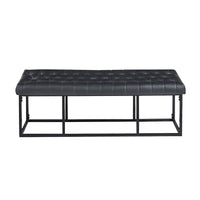 Banc d'appoint en similicuir Ellie Porthos Home avec base en métal