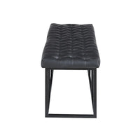 Banc d'appoint en similicuir Ellie Porthos Home avec base en métal