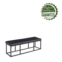 Banc d'appoint en similicuir Ellie Porthos Home avec base en métal