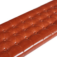 Banc d'appoint en similicuir Ellie Porthos Home avec base en métal
