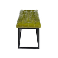 Banc d'appoint en similicuir Ellie Porthos Home avec base en métal