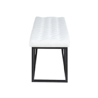 Banc d'appoint en similicuir Ellie Porthos Home avec base en métal