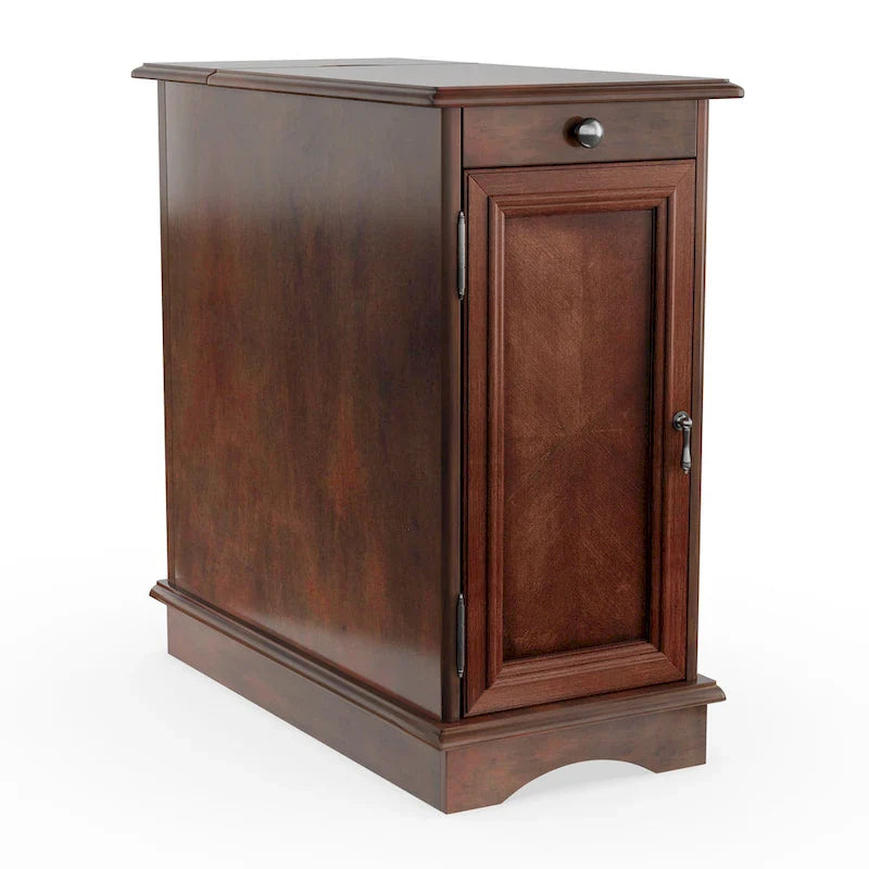 Table d'appoint multi-rangements en bois Terra Transitional de 12 pouces par Furniture of America
