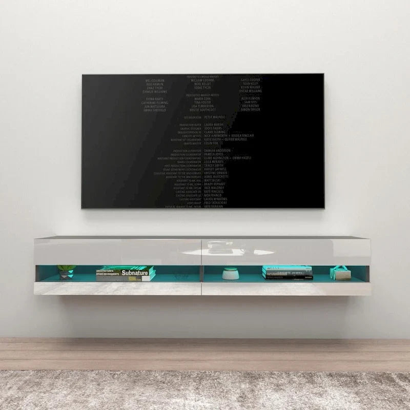 Meuble TV mural flottant Vigo 180 de 180 cm