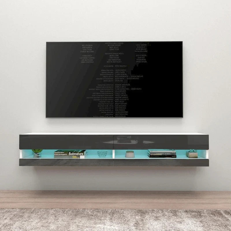Meuble TV mural flottant Vigo 180 de 180 cm