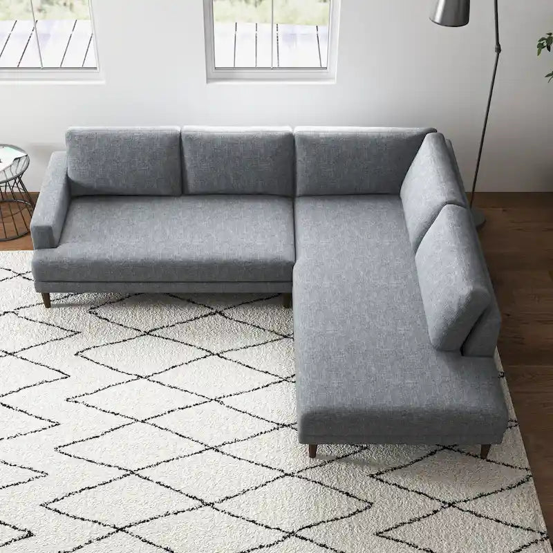 Harman Canapé sectionnel d'angle moderne en tissu pour salon