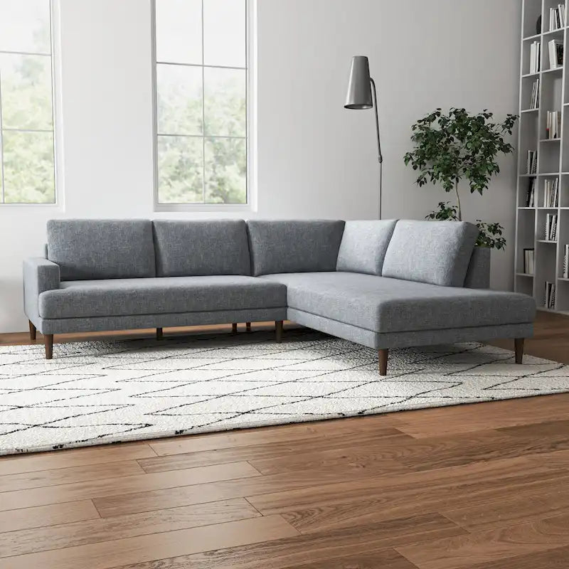 Harman Canapé sectionnel d'angle moderne en tissu pour salon