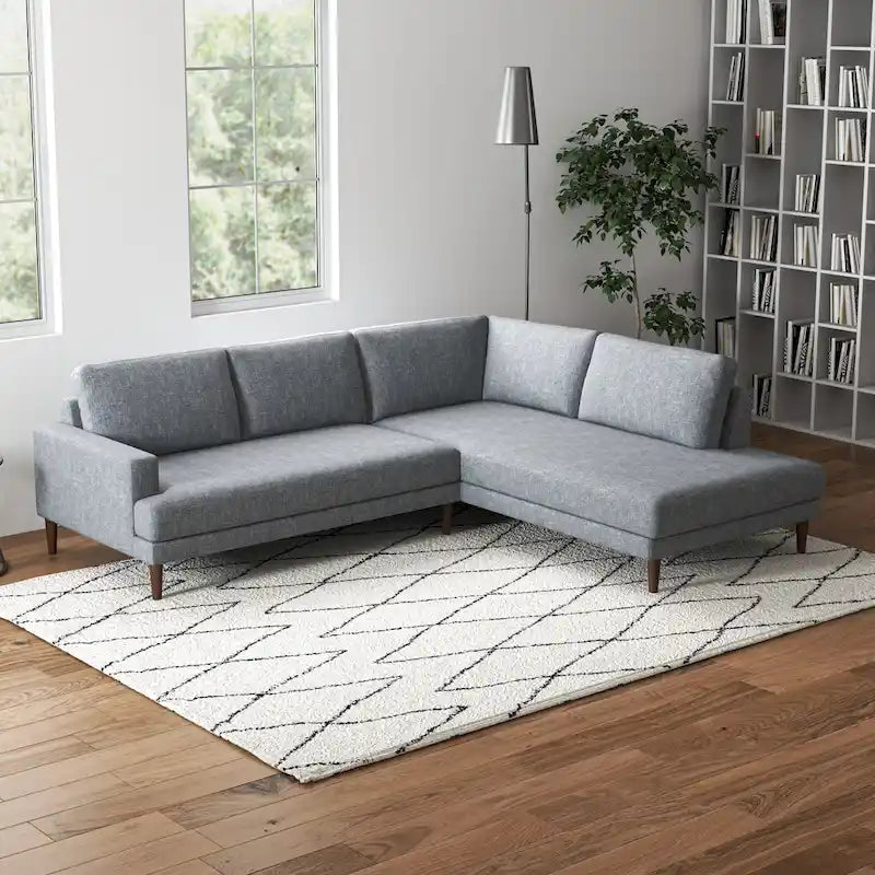 Harman Canapé sectionnel d'angle moderne en tissu pour salon