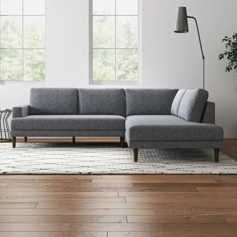 Harman Canapé sectionnel d'angle moderne en tissu pour salon