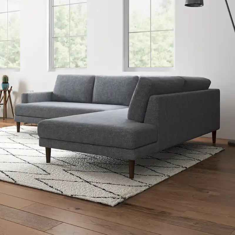 Harman Canapé sectionnel d'angle moderne en tissu pour salon
