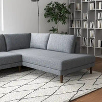 Harman Canapé sectionnel d'angle moderne en tissu pour salon