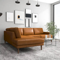 Harman Canapé sectionnel d'angle moderne en tissu pour salon