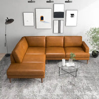 Harman Canapé sectionnel d'angle moderne en tissu pour salon