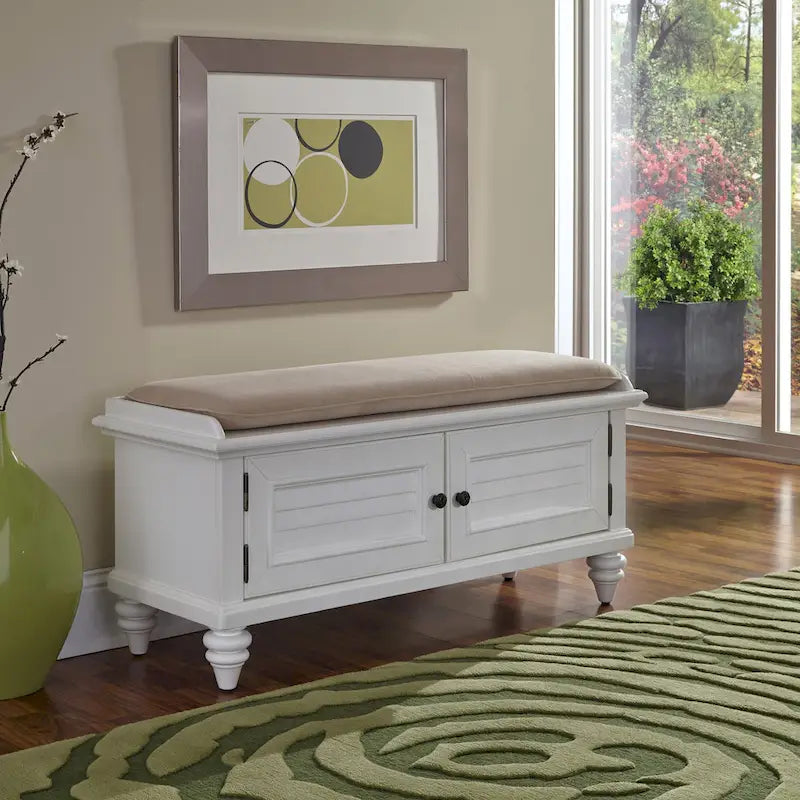 Banc de rangement rembourré Bermuda par Homestyles