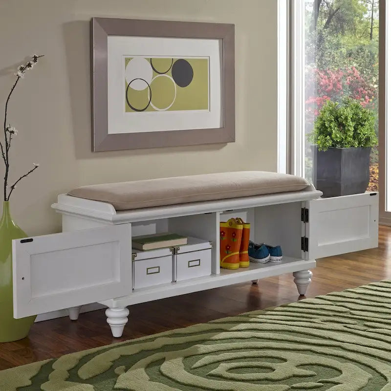Banc de rangement rembourré Bermuda par Homestyles