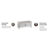 Banc de rangement rembourré Bermuda par Homestyles