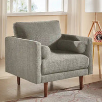 Chaise à pieds fuselés de style Mid-Century Oana avec coussins par iNSPIRE Q Modern
