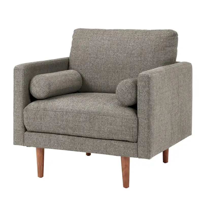 Chaise à pieds fuselés de style Mid-Century Oana avec coussins par iNSPIRE Q Modern