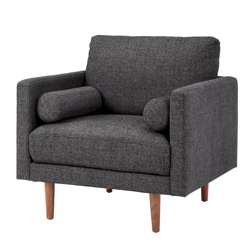 Chaise à pieds fuselés de style Mid-Century Oana avec coussins par iNSPIRE Q Modern