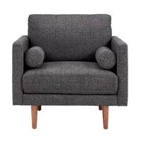 Chaise à pieds fuselés de style Mid-Century Oana avec coussins par iNSPIRE Q Modern