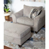 Ensemble fauteuil d'appoint et ottoman contemporains en tissu Camero de Roundhill Furniture