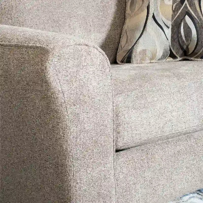 Ensemble fauteuil d'appoint et ottoman contemporains en tissu Camero de Roundhill Furniture