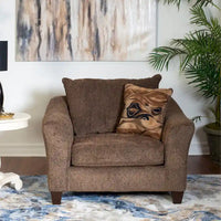 Ensemble fauteuil d'appoint et ottoman contemporains en tissu Camero de Roundhill Furniture
