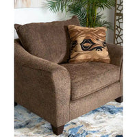 Ensemble fauteuil d'appoint et ottoman contemporains en tissu Camero de Roundhill Furniture