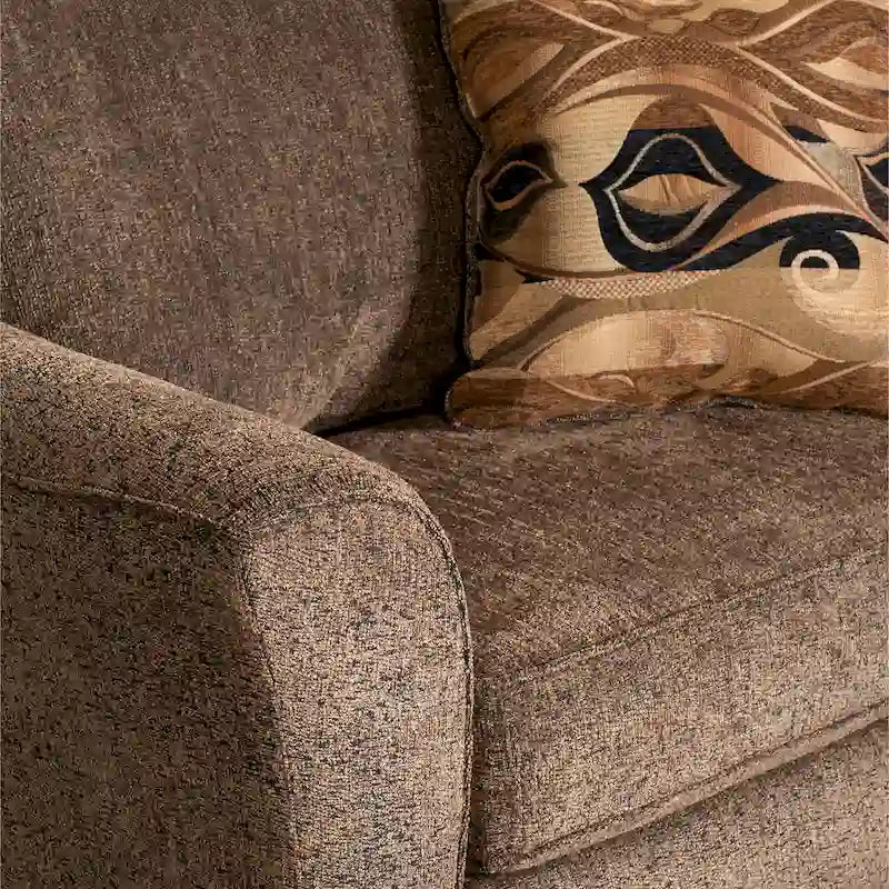 Ensemble fauteuil d'appoint et ottoman contemporains en tissu Camero de Roundhill Furniture