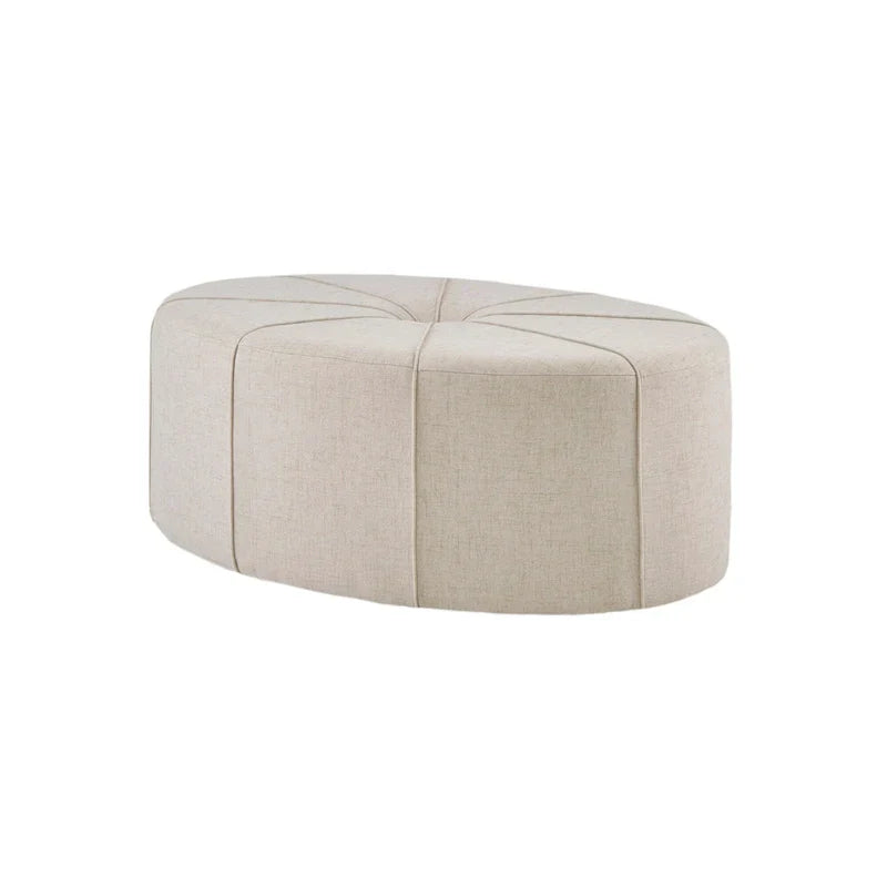 Madison Park Aberdeen Pouf surdimensionné ovale capitonné et rembourré